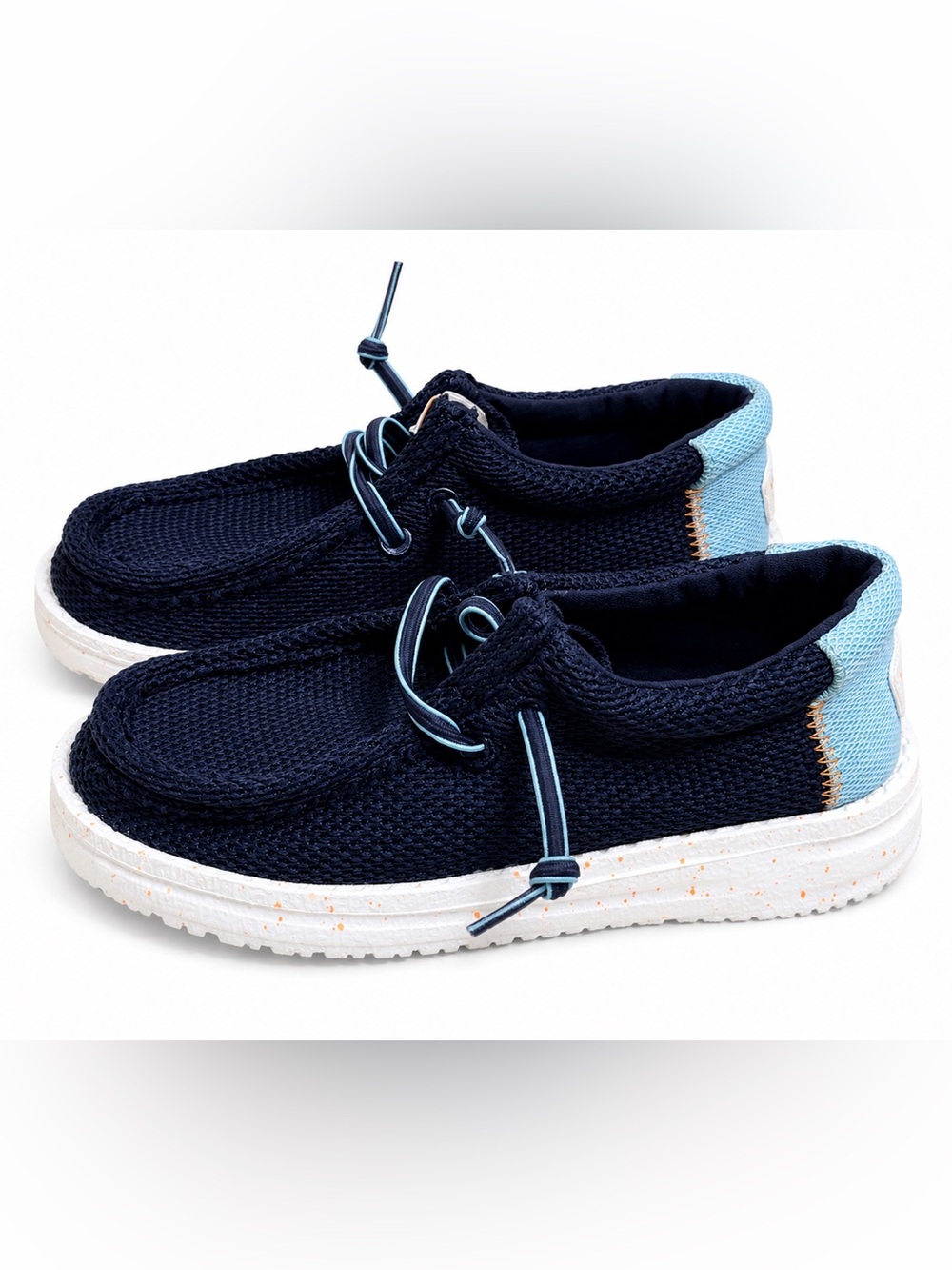 HEYDUDE toddler Wally Sport Mesh slip-on loafers size 9 kids Navy
